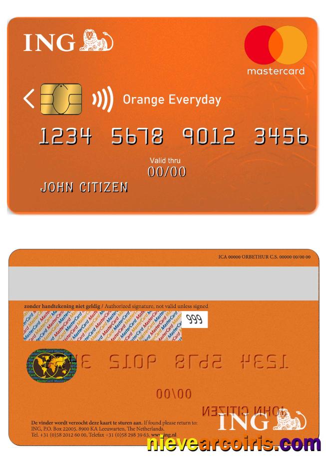 Netherlands ING Orange MasterCard